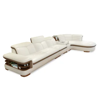 (2 מושב 1 הזרוע+lounge)מודרני עור בונדד coner הספה עם צורת l